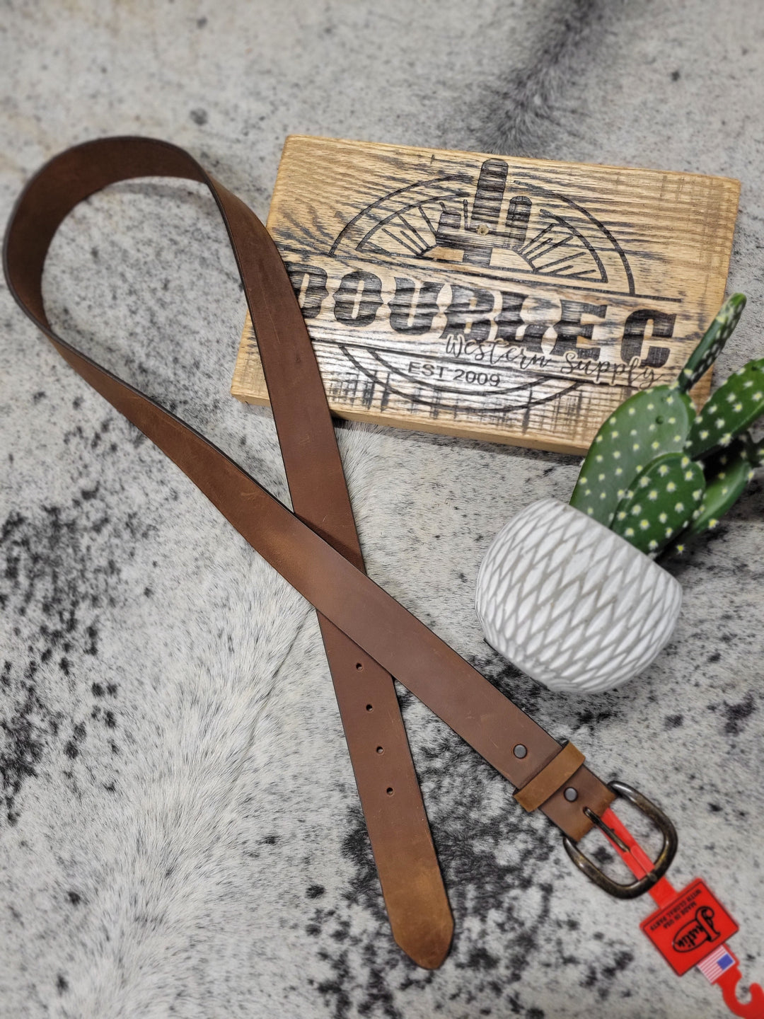 Justin Men’s Work Belt Brown - 232BD - Double C Western SupplyJustin