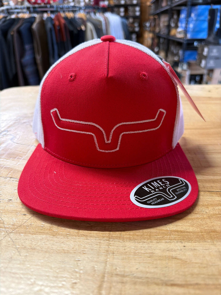 Kimes Ranch Edgewood Cap Red/White - Double C Western SupplyKimes
