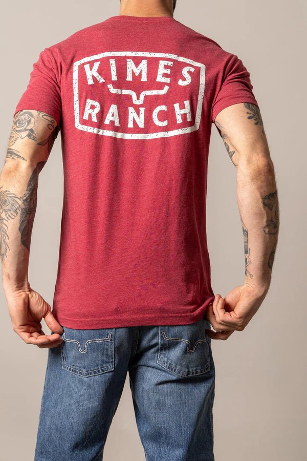 Kimes Roy T-Shirt in Cardinal - Double C Western SupplyKimes