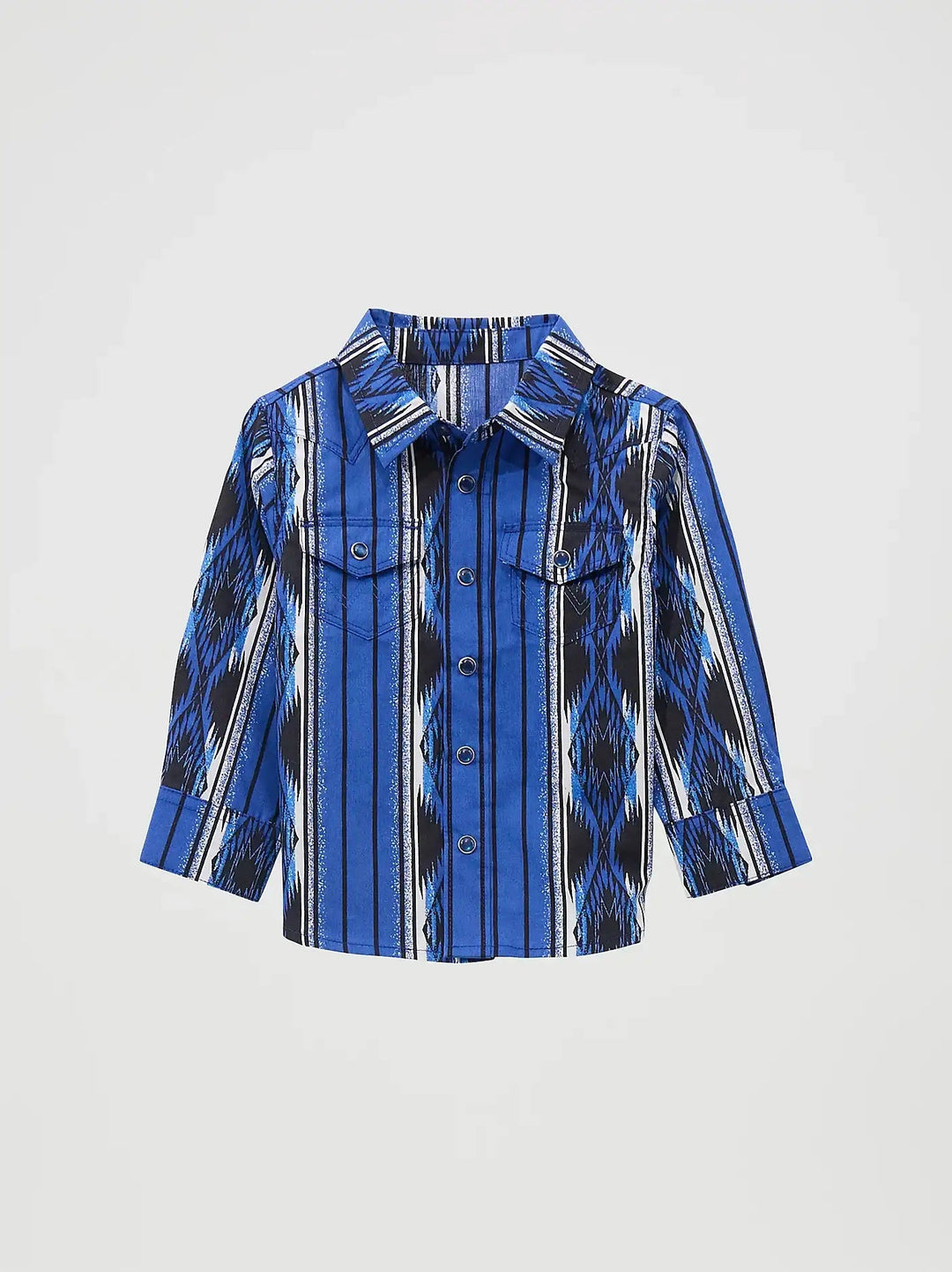 Little Boy's Checotah Long Sleeve Western Snap Shirt 122369537 - Double C Western SupplyWrangler
