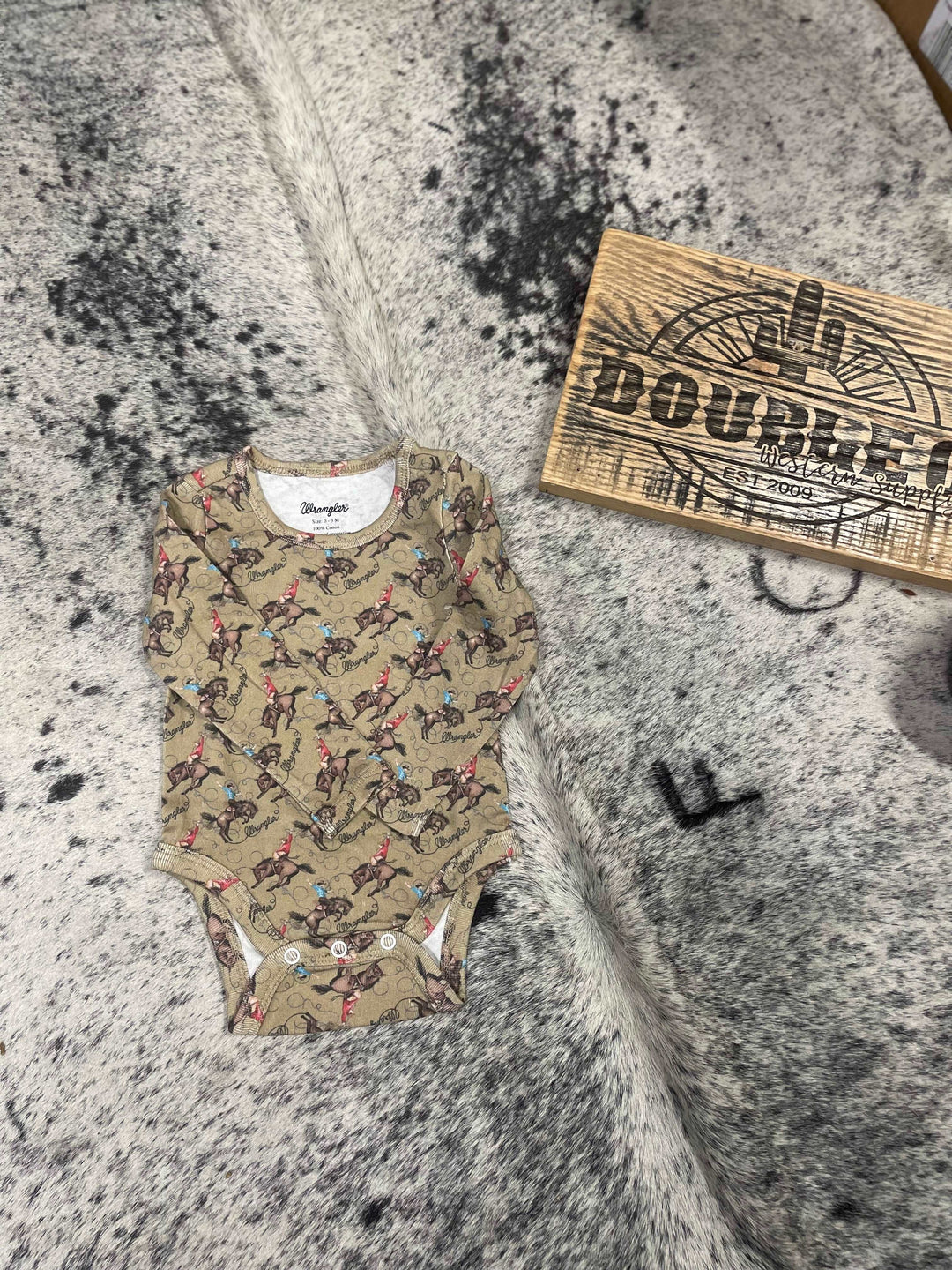Little Boy's Western Print Bodysuit - Double C Western SupplyWrangler