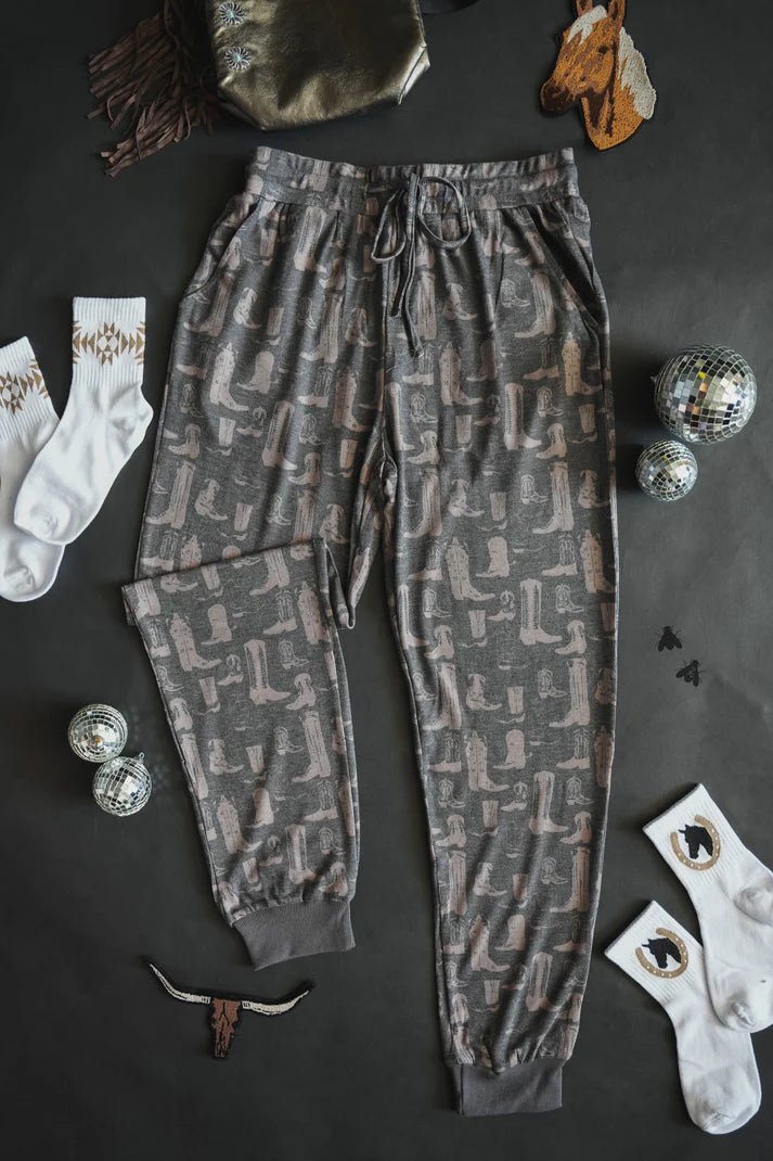 Loungy Lariat Joggers Boot Scoot Bottoms - Double C Western Supply2 Fly