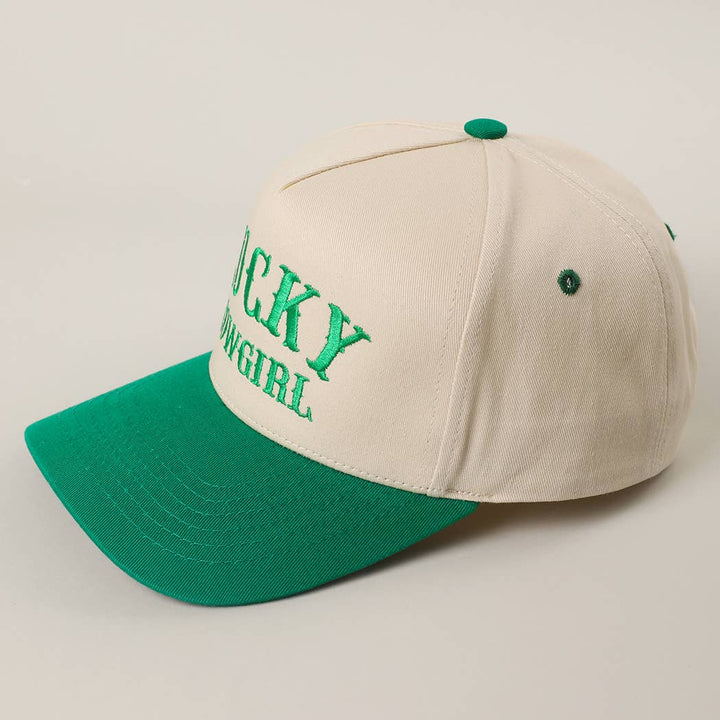 LUCKY COWGIRL Embroidery Two-Tone Trucker Hat - Double C Western SupplyFashion City