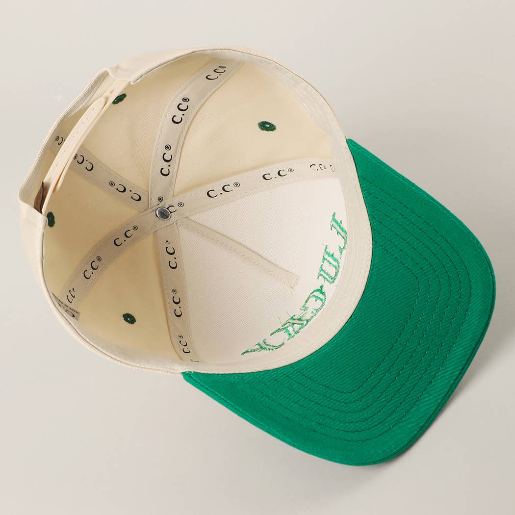 LUCKY COWGIRL Embroidery Two-Tone Trucker Hat - Double C Western SupplyFashion City