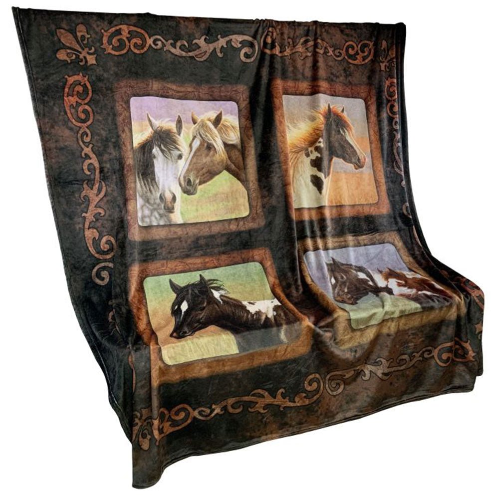 Lucky In Love Luxury Silk-Touch Queen Size Blanket - Double C Western SupplyShiloh