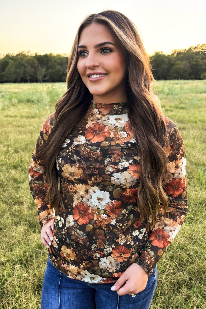 Maple Bloom Mesh Top - Double C Western SupplySterling Kreek
