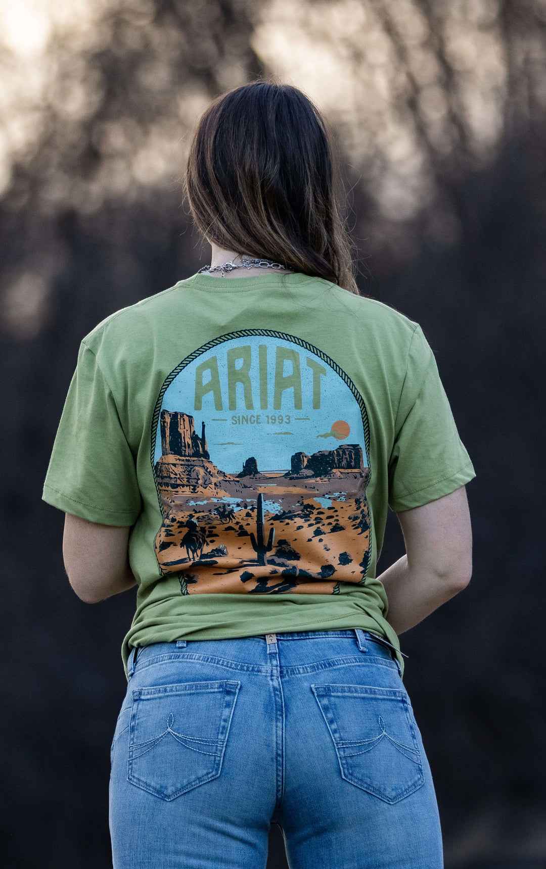 Men's Ariat Horse Without Name Classic Fit T-Shirt in Tent Green 10071188 - Double C Western SupplyAriat