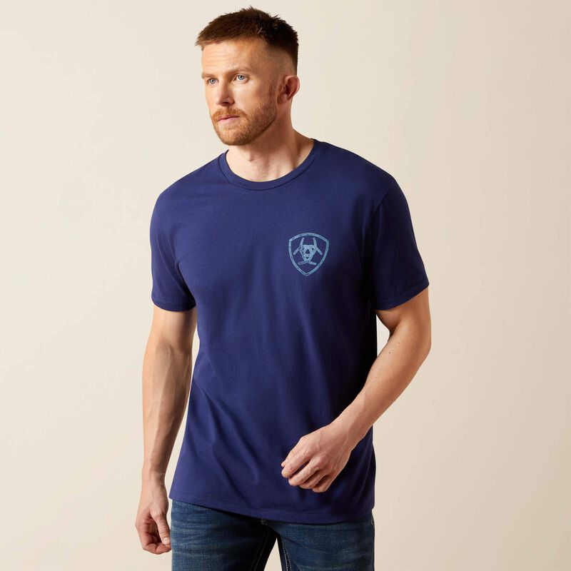 Men's Ariat New Vertical Logo T-Shirt 10065905 - Double C Western SupplyAriat