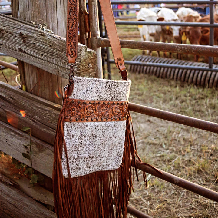 Messenger Genuine Western Leather Women Bag Pearl - Double C Western Supplyamerican darling