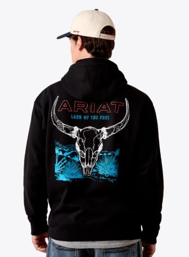 MNS Ariat Bison Bureau Hoodie BLACK 10079496 - Double C Western SupplyAriat