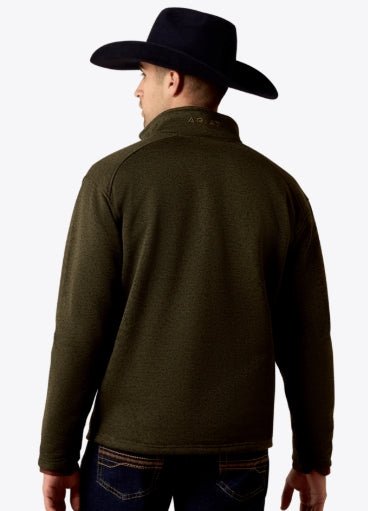 MNS Caldwell 1/4 Zip Sweater DARK GREEN 10079650 - Double C Western SupplyAriat