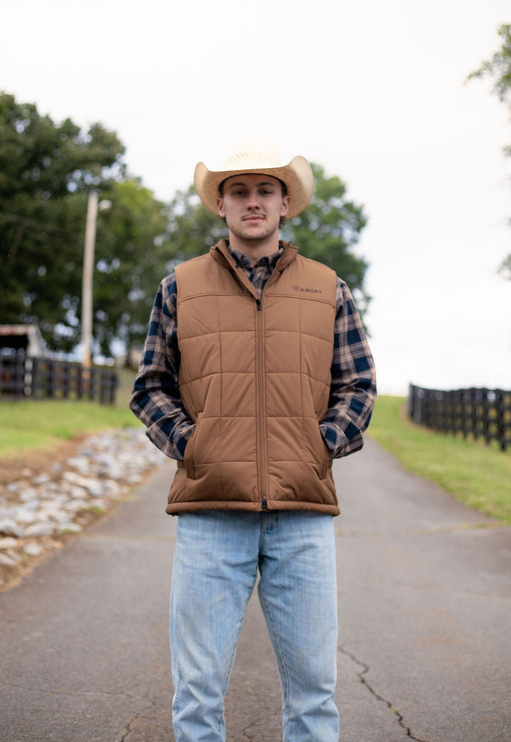 MNS Crius Insulated Vest BRAZIL NUT 10079526 - Double C Western SupplyAriat