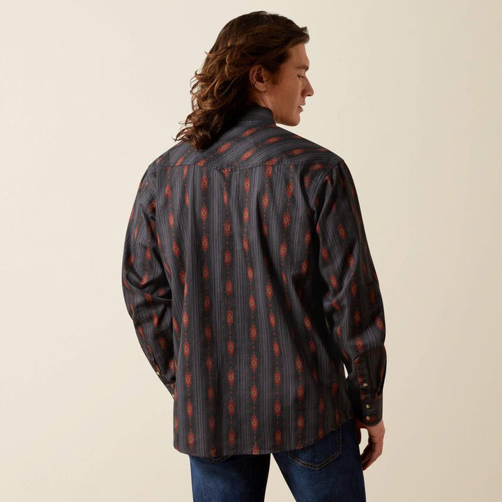 MNS Harrel Retro Fit Shirt BLACK 10065786 - Double C Western SupplyAriat