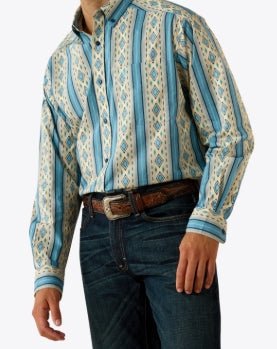 MNS Jaden Classic Fit Shirt SUMMER MELON SOUTHWEST PRINT 10071612 - Double C Western SupplyAriat