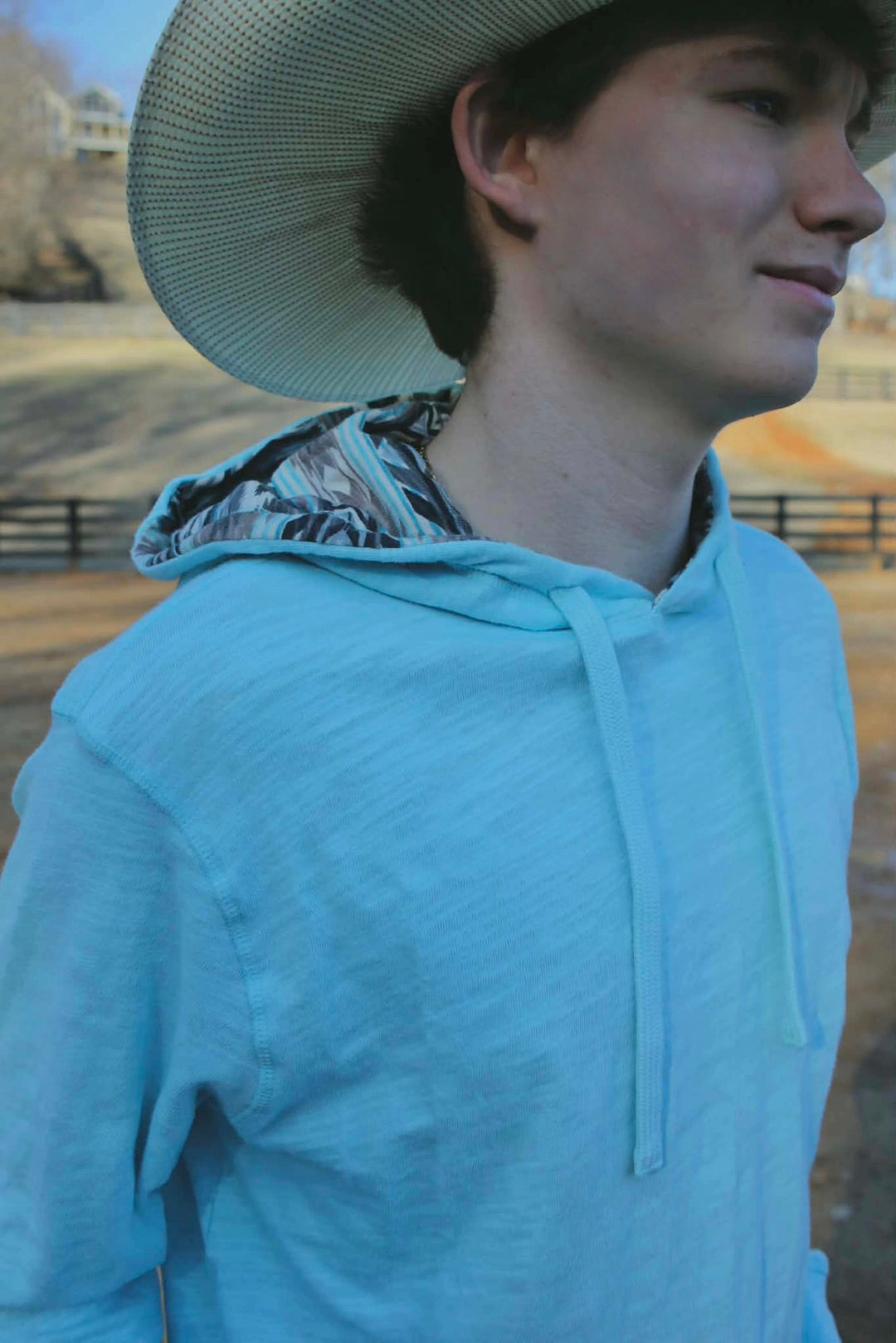 MNS Lightweight Retro Hoodie AQUATIC 10071472 - Double C Western SupplyAriat