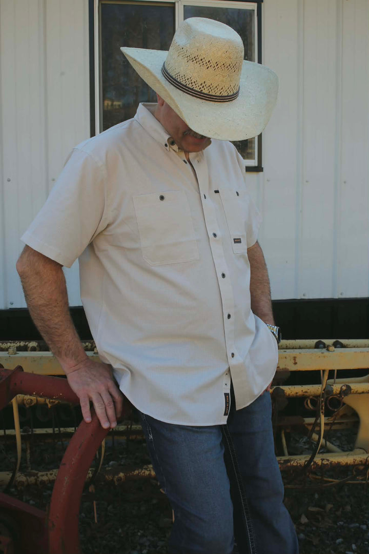 MNS Rebar Made Tough 360 Airflow Work Shirt MOONBEAM 10071438 - Double C Western SupplyAriat