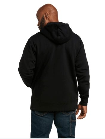 MNS Rebar Workman 1/4 Zip Hoodie BLACK 10037725 - Double C Western SupplyAriat