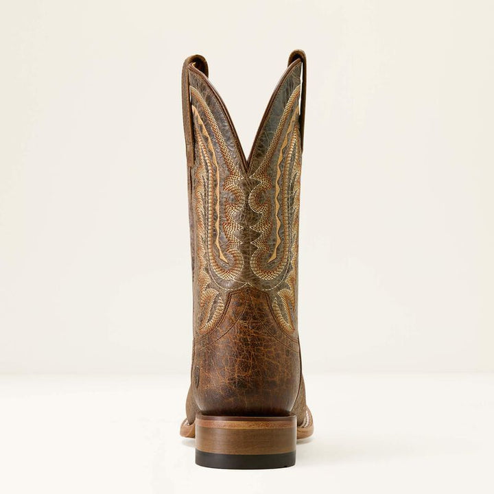 MNS Rock Ridge Wide Square Toe Western Boot SADDLE BROWN BISON 10063783 - Double C Western SupplyAriat