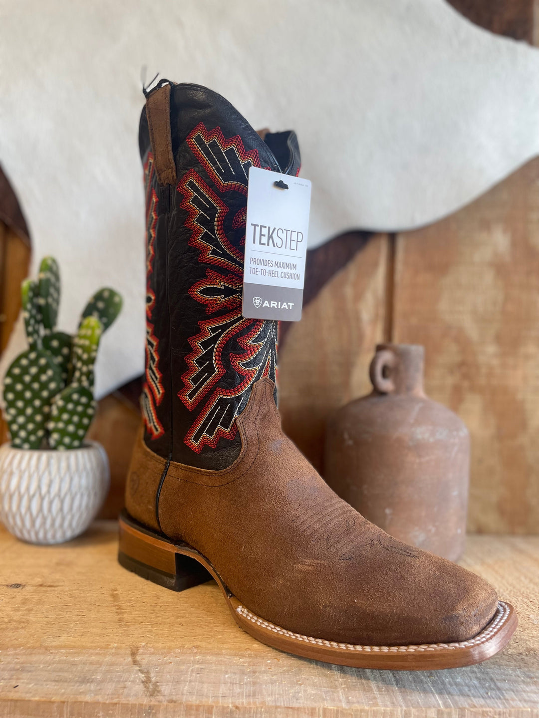 MNS Sting Cowboy Boot WEATHERED WICKER - Double C Western SupplyAriat
