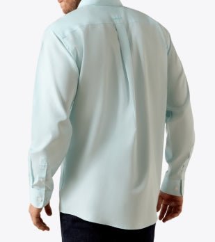 MNS Wrinkle Free Solid Pinpoint Oxford Classic Fit Shirt ANGEL BLUE 10071537 - Double C Western SupplyAriat