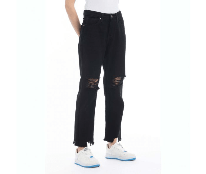 MYRA VICKEE DISTRESSED CHEWED HEM STRAIGHT LEG JEANS - Double C Western SupplyMyra