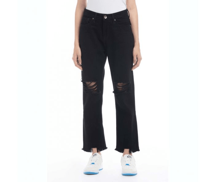 MYRA VICKEE DISTRESSED CHEWED HEM STRAIGHT LEG JEANS - Double C Western SupplyMyra