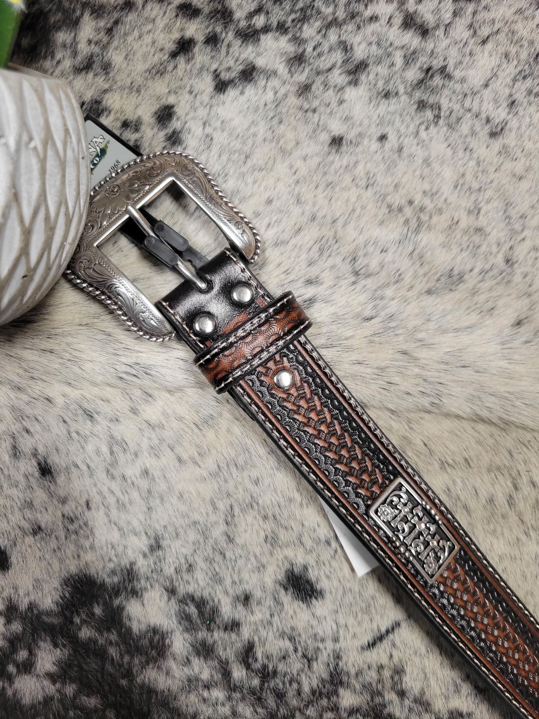 Nocona Leather Cross Concho Belt - Double C Western SupplyDouble C Western Supply
