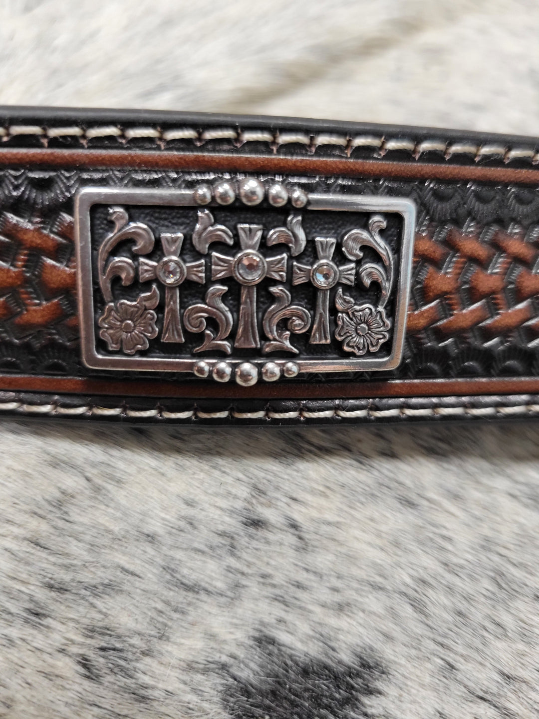 Nocona Leather Cross Concho Belt - Double C Western SupplyDouble C Western Supply