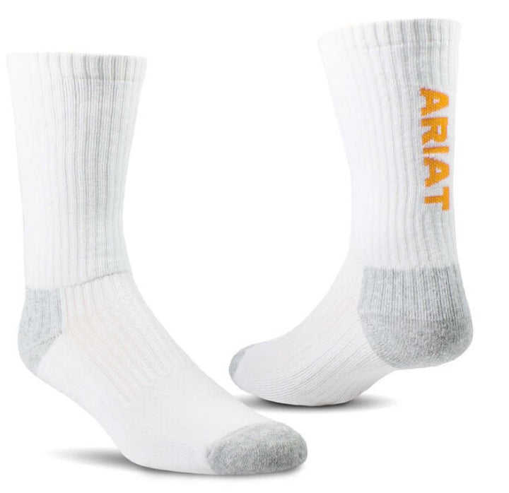 Premium Ringspun Cotton Crew Work Sock 3 Pair Pack - Double C Western SupplyAriat
