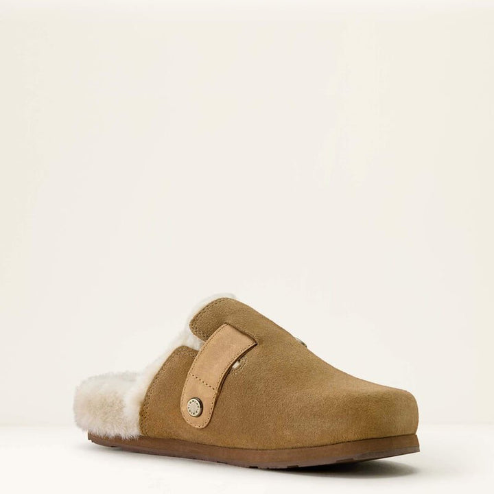 RANCH BROWN SUEDE WMS Country Mule Sherpa RANCH BROWN SUEDE 10063811 - Double C Western SupplyAriat