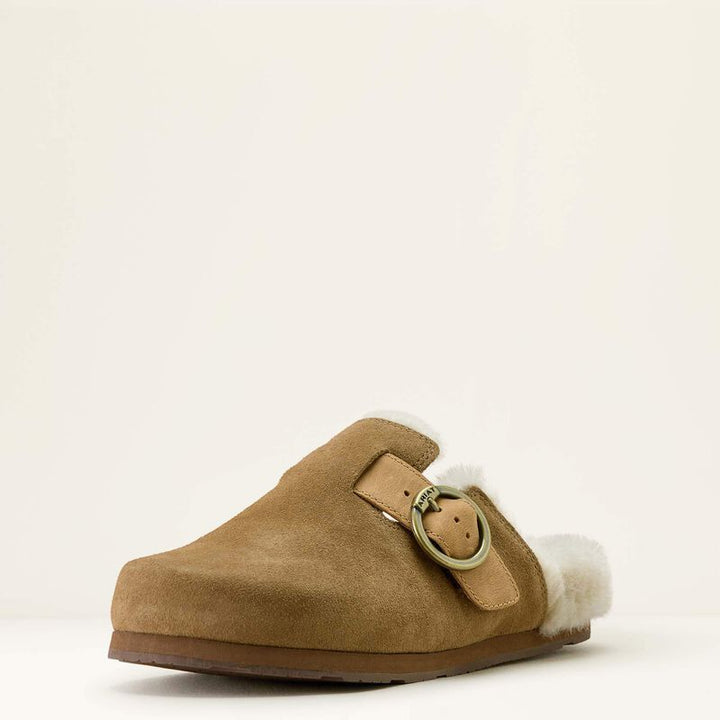 RANCH BROWN SUEDE WMS Country Mule Sherpa RANCH BROWN SUEDE 10063811 - Double C Western SupplyAriat