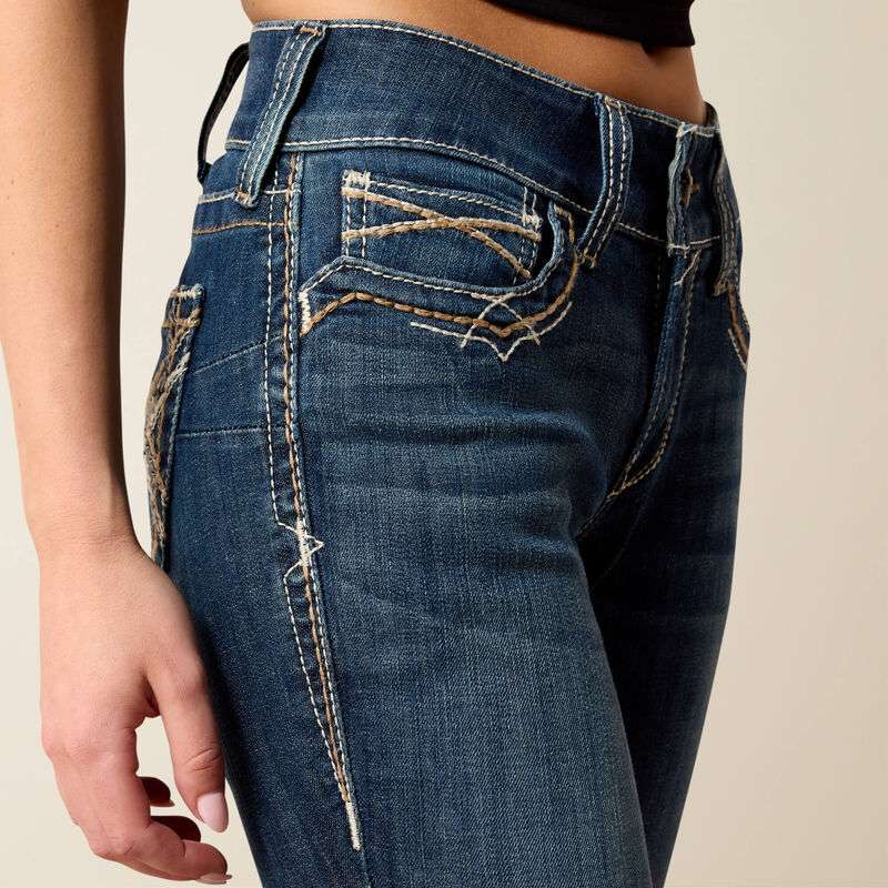 R.E.A.L. Mid Rise Stretch Entwined Festival Boot Cut Jean 10025286 - Double C Western SupplyAriat