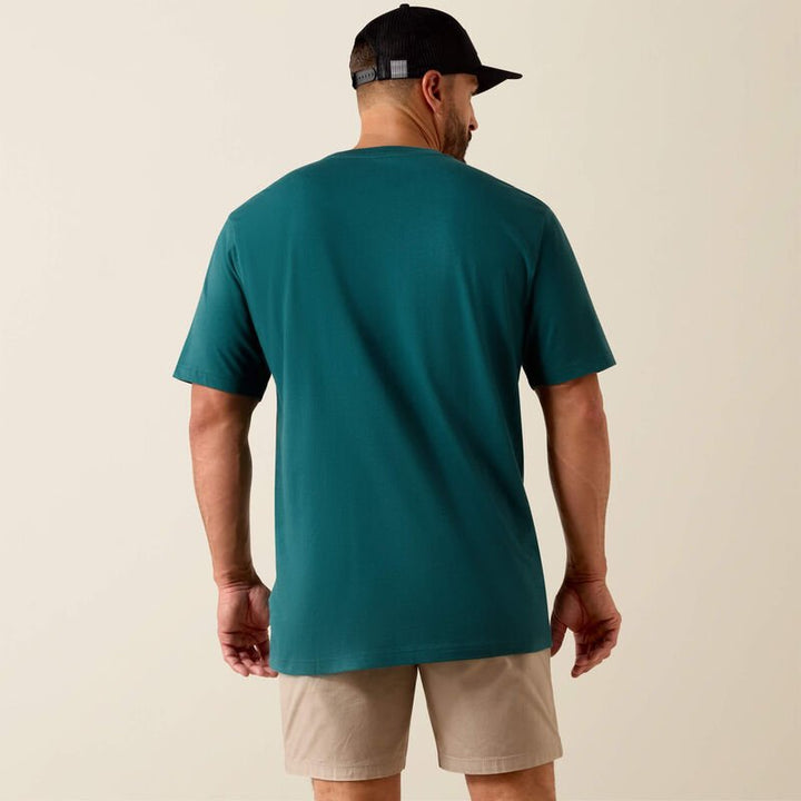 Rebar Cotton Strong Standard Pocket T-Shirt MEDITERRANEAN 10071291 - Double C Western SupplyAriat