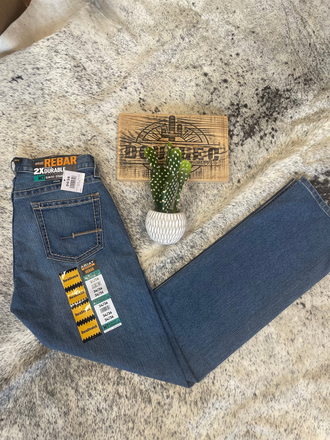 Rebar M7 DuraStretch Edge Stackable Straight Leg Jean - Double C Western SupplyAriat