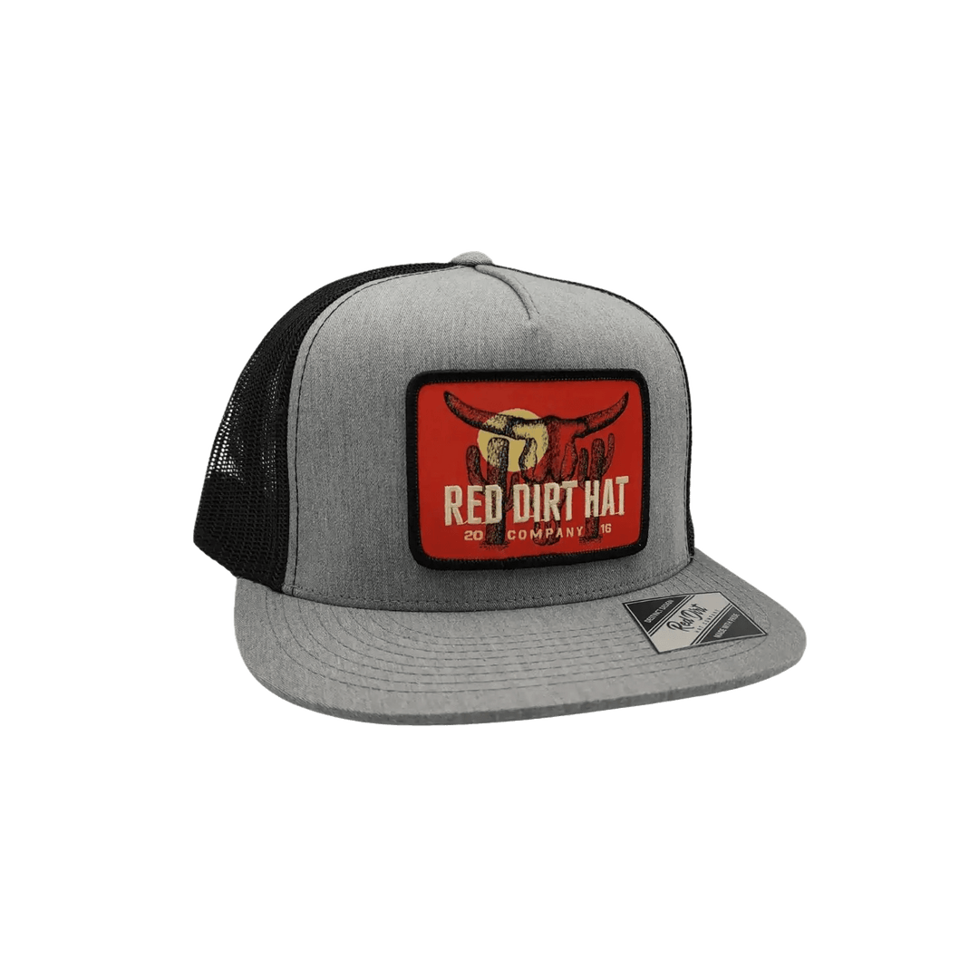 Red Dirt Hat Co. Boone Graphic Heather Grey Western Trucker Cap RDHC-423 - Double C Western SupplyRed Dirt