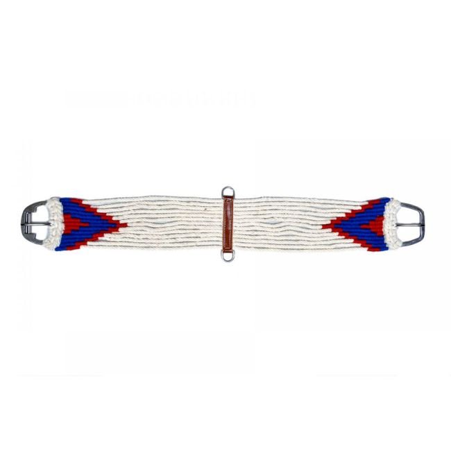 Red, White, &amp; Blue &amp; Blue/White String Girth 34" - Double C Western SupplyShowman