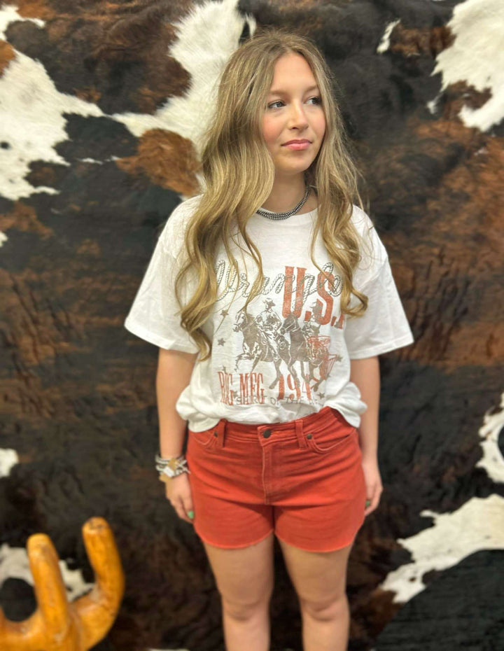 Wrangler Retro® Graphic Short Sleeve T-Shirt - Girlfriend Fit - Bright White T-Shirt Women's Wrangler Wrangler