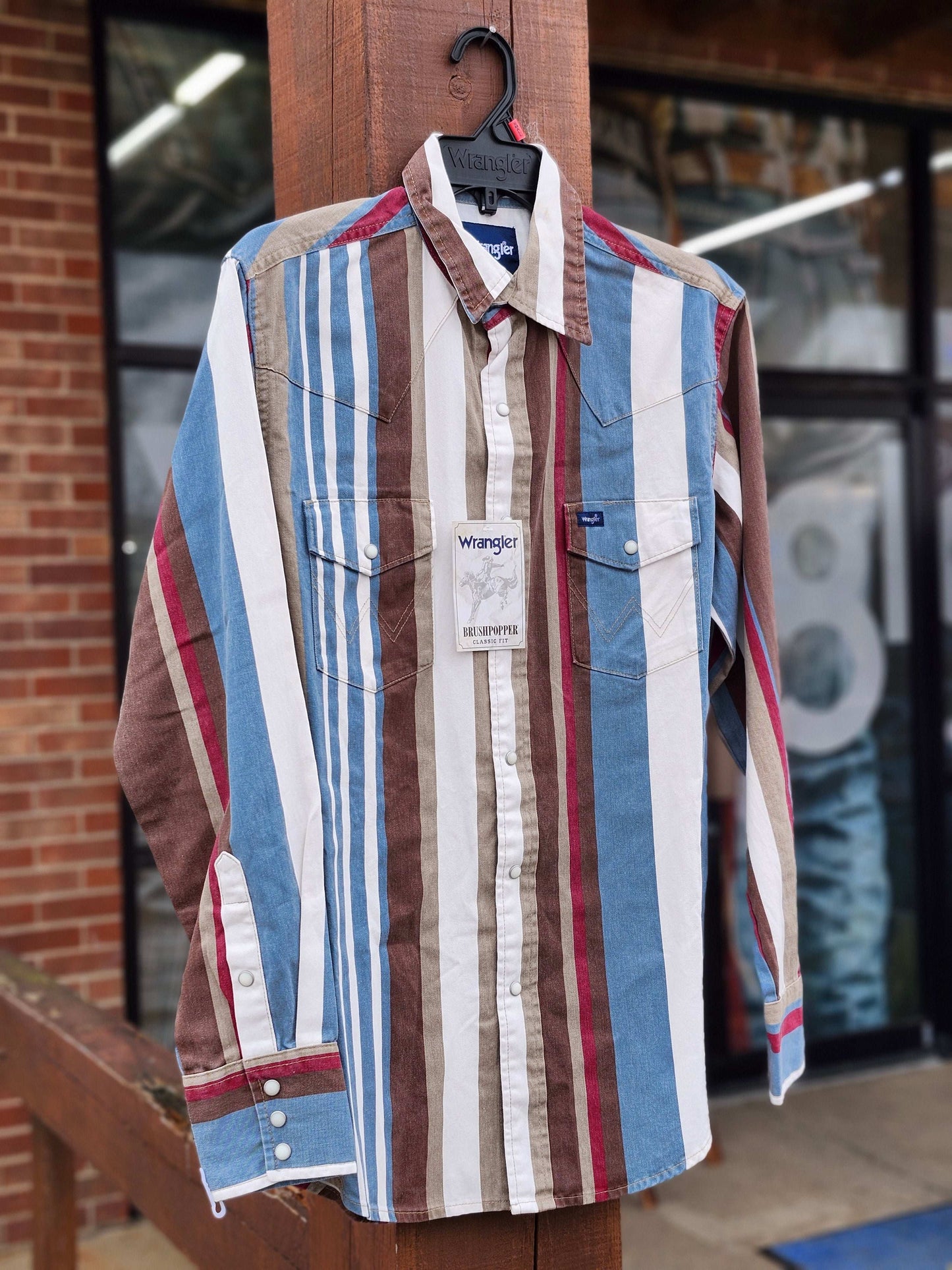 Wrangler® Long Sleeve Brushpopper Vintage Shirt 112375204 Shirt Wrangler