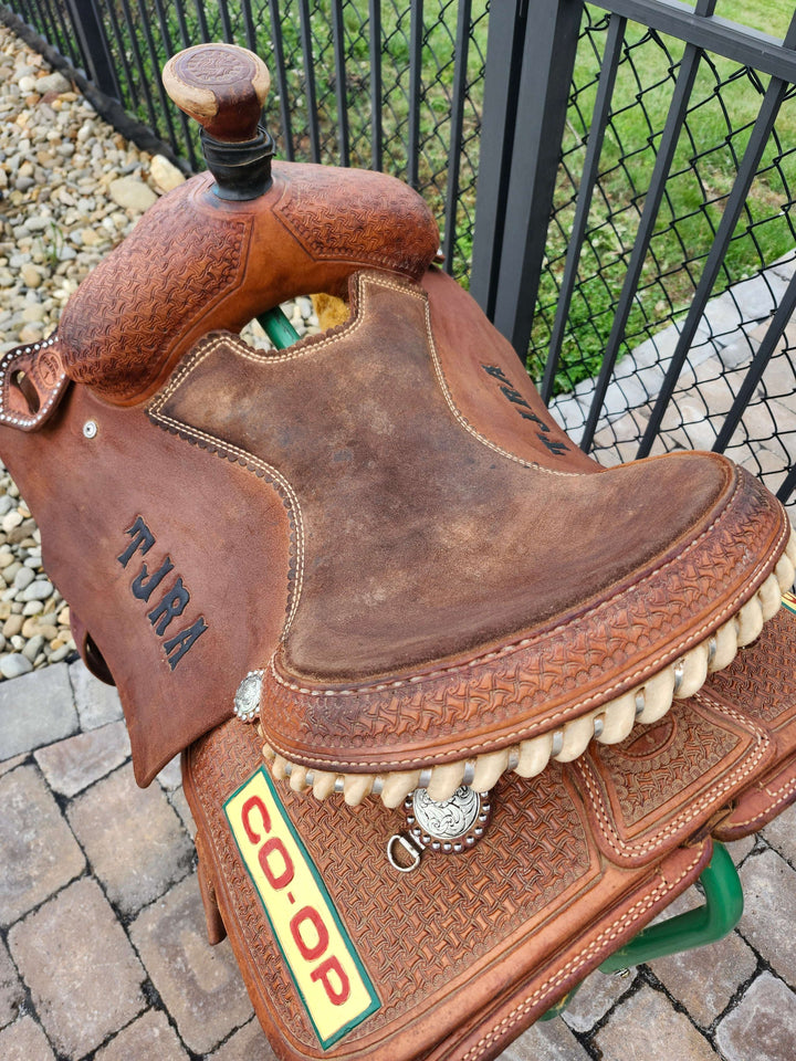 15" 2014 Cactus Saddlery Trophy Roping Saddle Saddle Running P