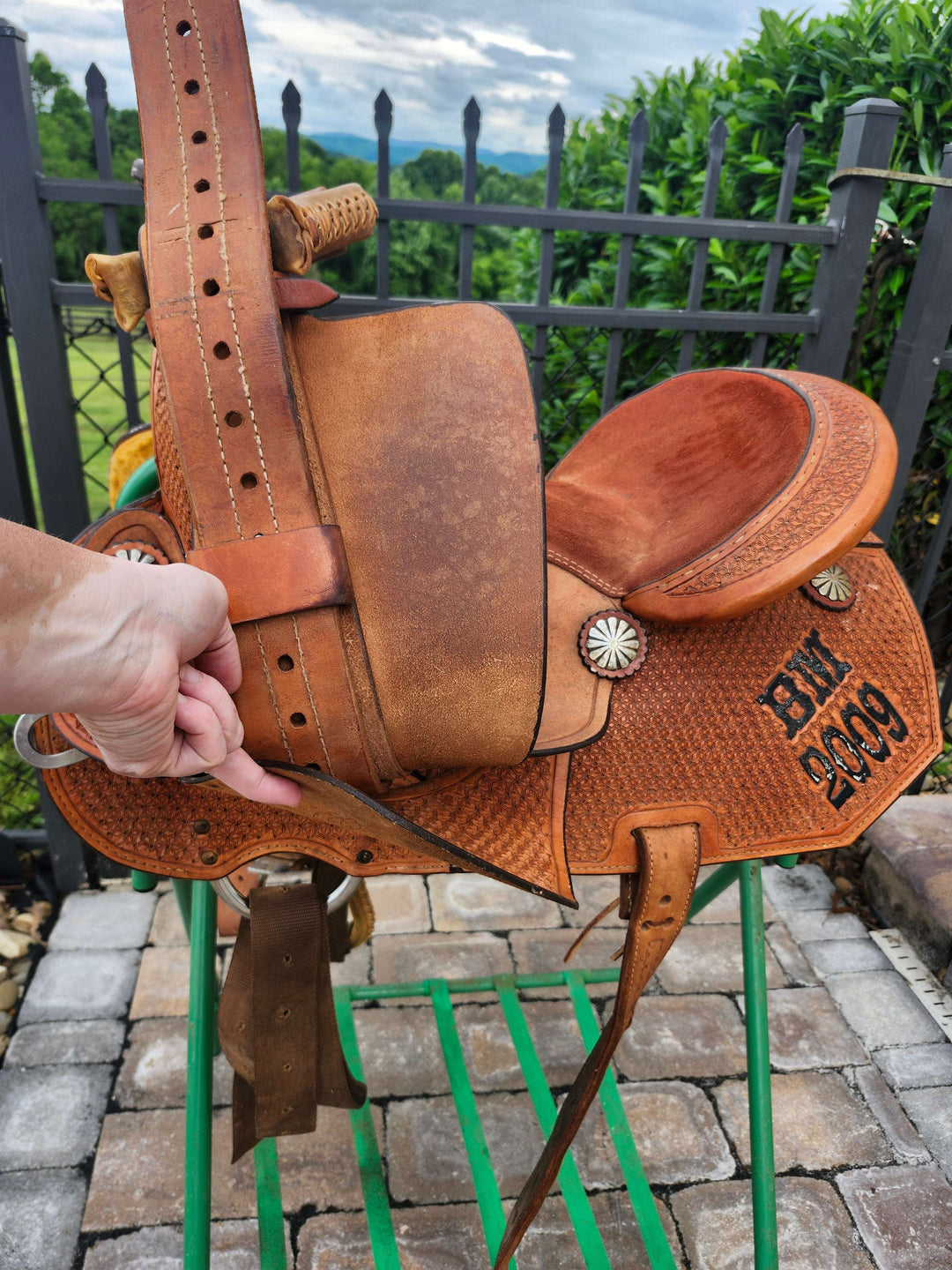 15" 2009 Running P Barrel Saddle Saddle Running P