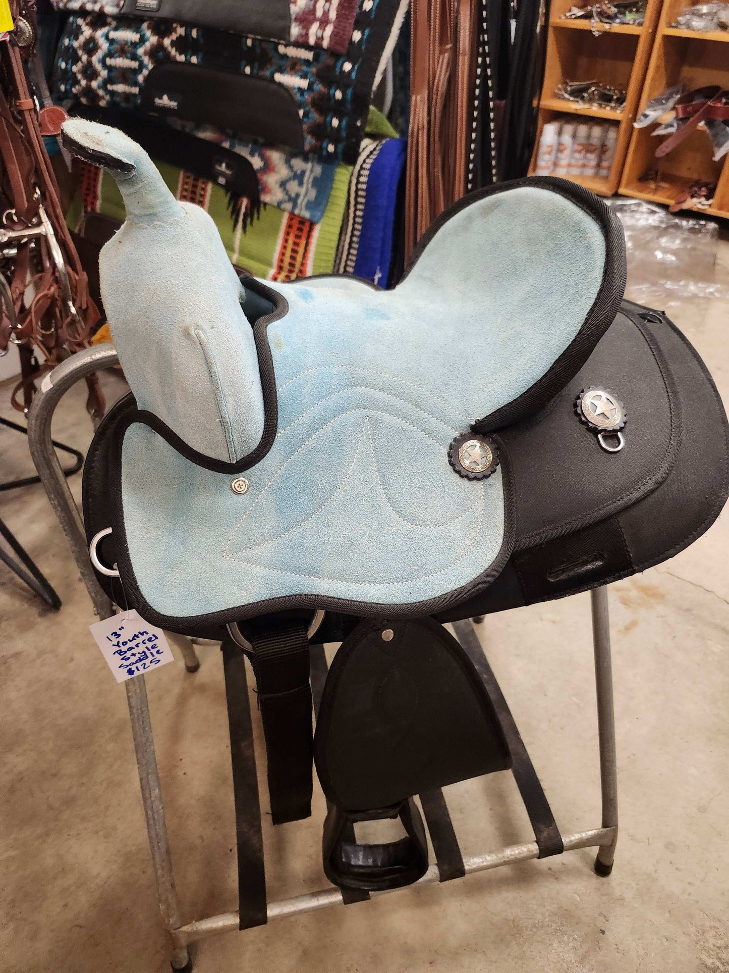 13" Youth Barrel Style Saddle (used) Double C Western Supply