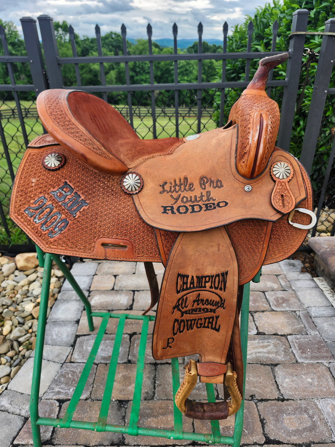 15" 2009 Running P Barrel Saddle Saddle Running P