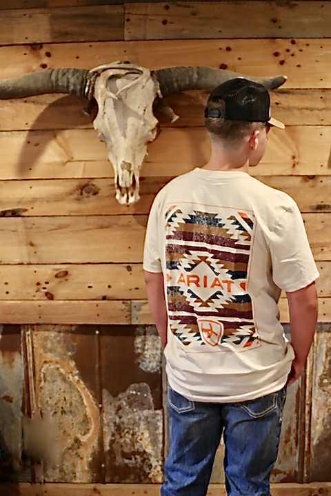 Men's Ariat Tapaz Zapoteco T-Shirt Natural - 10062416 T-Shirt 20% off ariat Ariat