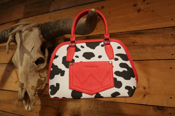 Wrangler Cow Print Satchel/ Crossbody WG301-818 Purse Montana West