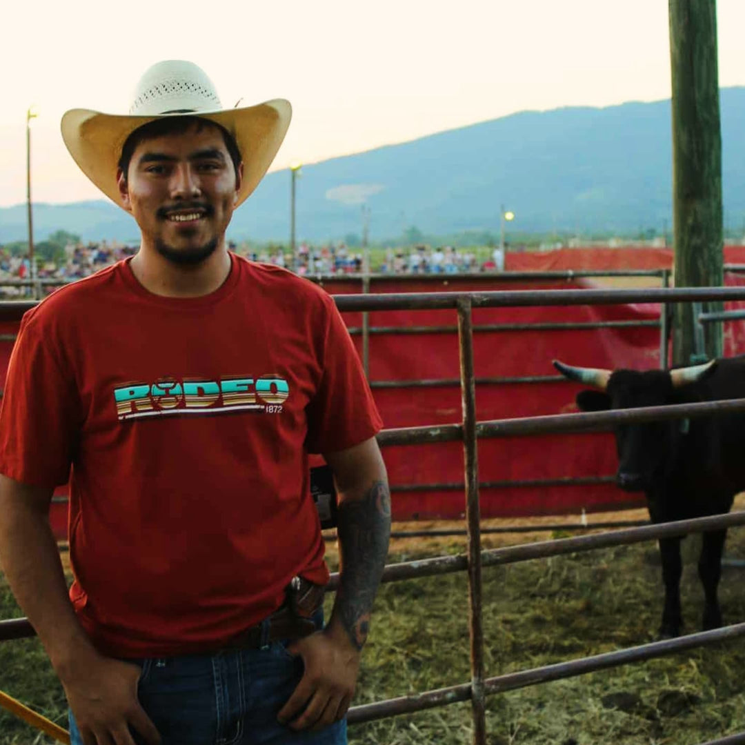 Hooey "Rodeo" Crimson w/ Serape T-shirt T Shirt Hooey