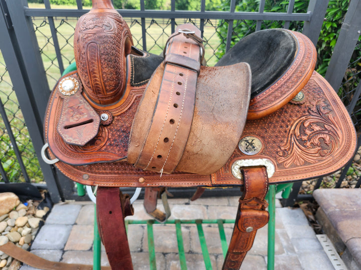 14.5" 2012 Reinsman Trophy Barrel Saddle – Like New Condition Reinsman