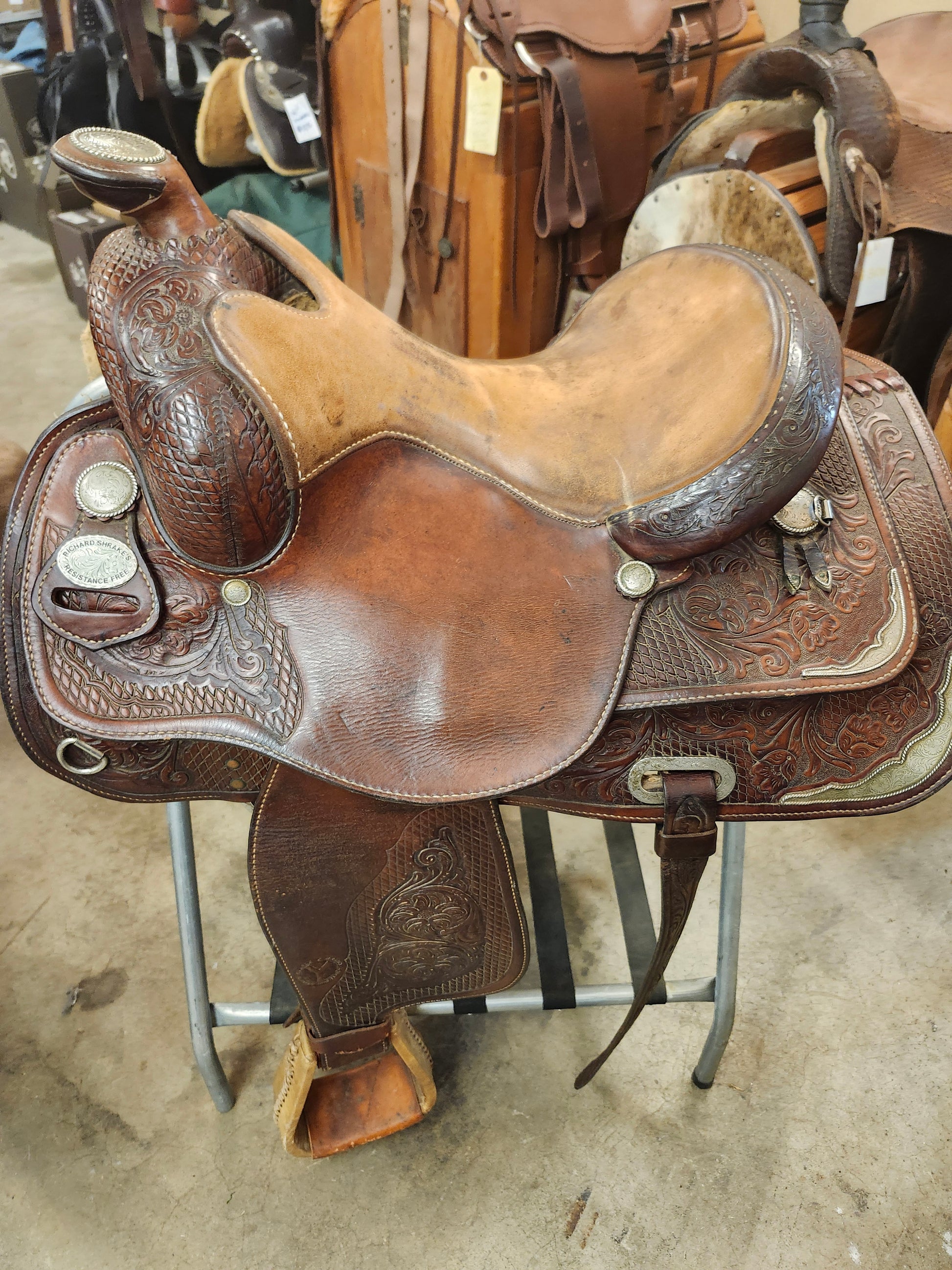 Circle Y Richard Shrake's Equitation Resistance Free Reining Saddle Double C Western Supply
