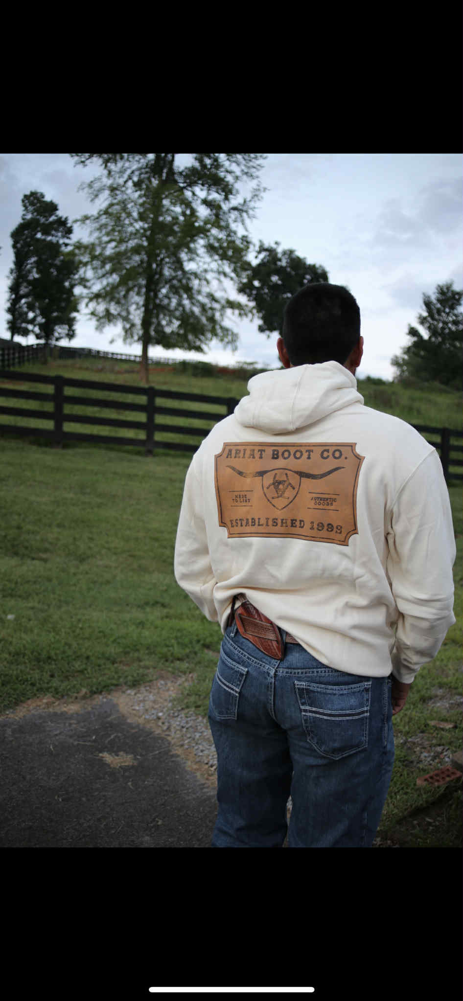 Men's Ariat Shield Steerhead Hoodie Oatmeal - 10062499 Hoodie ariatmens Ariat