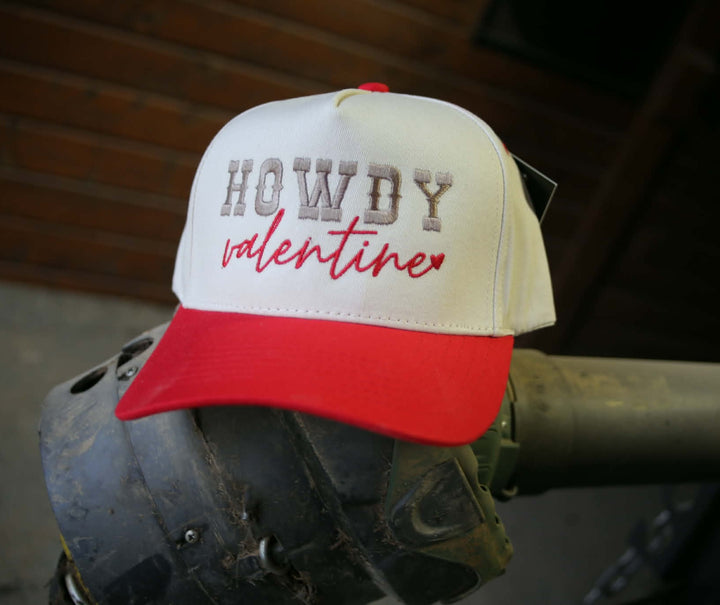Howdy Valentine Embroidery Two-Tone Trucker Hat Cap Fashion City