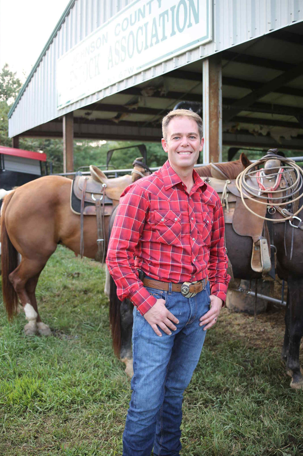 Wrangler Retro® Long Sleeve Shirt - Modern Fit - Red 112368057 Shirt Wrangler